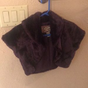 Fux fur cropped shawl, never worn